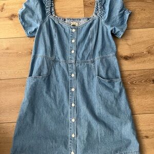 Madewell Blue Denim Casual Dress